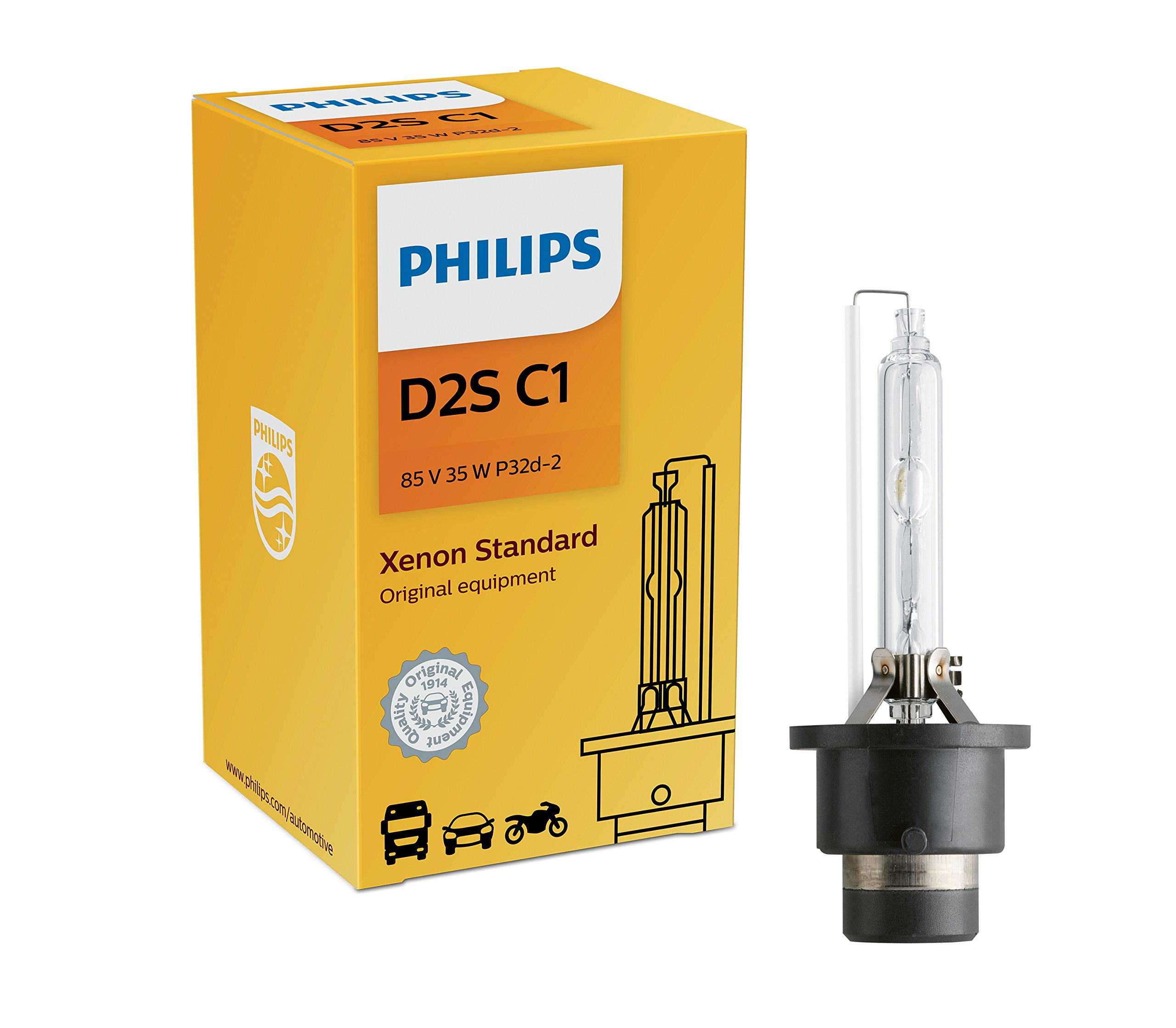 Foto 1 | Bombilla Para Faros Delanteros Philips 85122c1 D2s Estándar De Xenón Hid, Paquete De 1 Unidad - Venta Internacional.