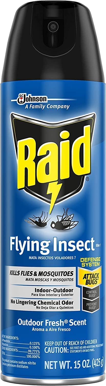 Foto 2 pulgar | Insect Killer Raid Flying, 450 Ml, Paquete De 2 Unidades, Aroma Fresco Para Interiores Y Exteriores - Venta Internacio