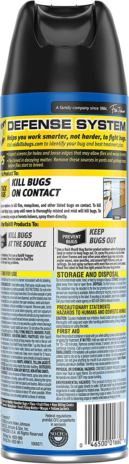 Foto 4 pulgar | Insect Killer Raid Flying, 450 Ml, Paquete De 2 Unidades, Aroma Fresco Para Interiores Y Exteriores - Venta Internacio