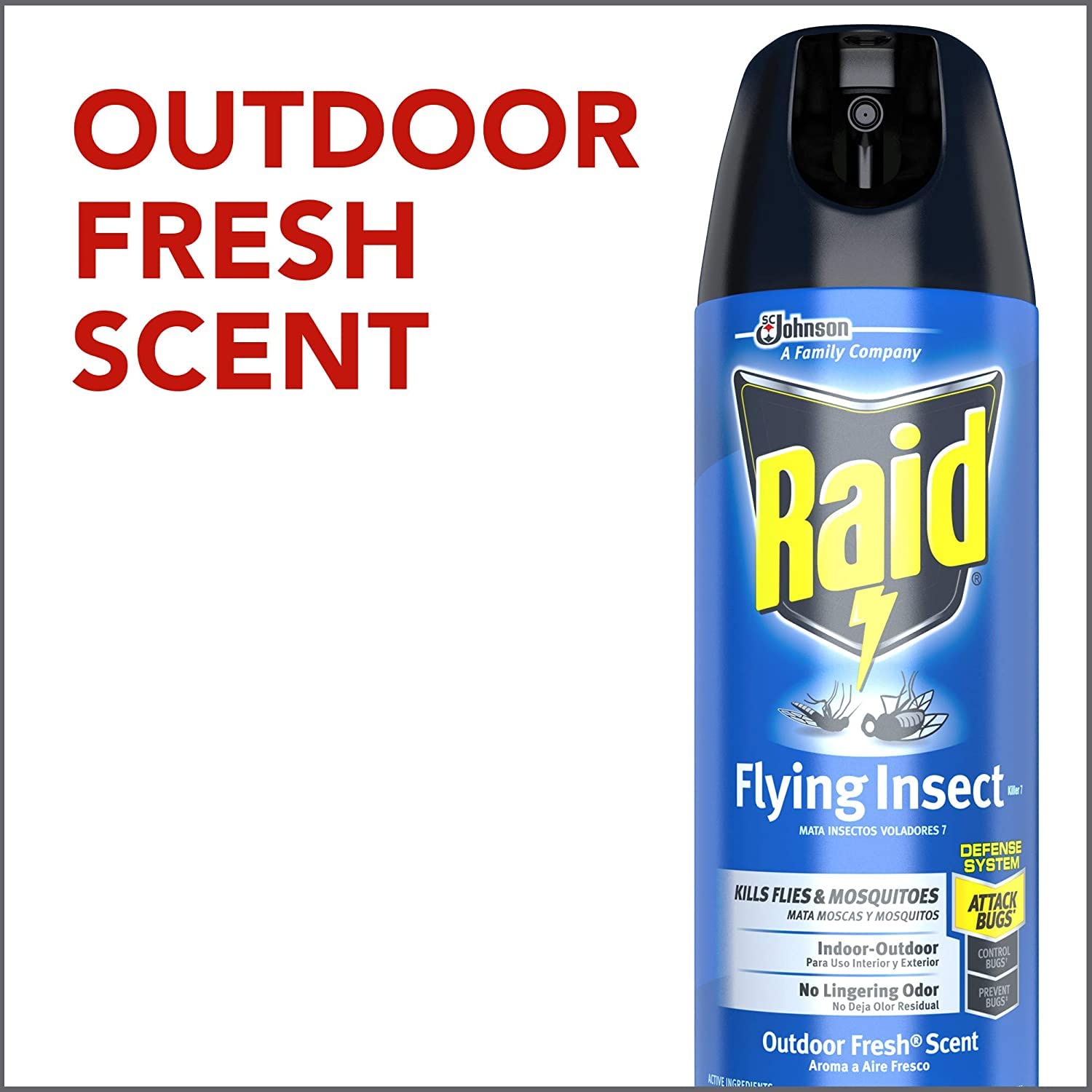 Foto 7 | Insect Killer Raid Flying, 450 Ml, Paquete De 2 Unidades, Aroma Fresco Para Interiores Y Exteriores - Venta Internacio
