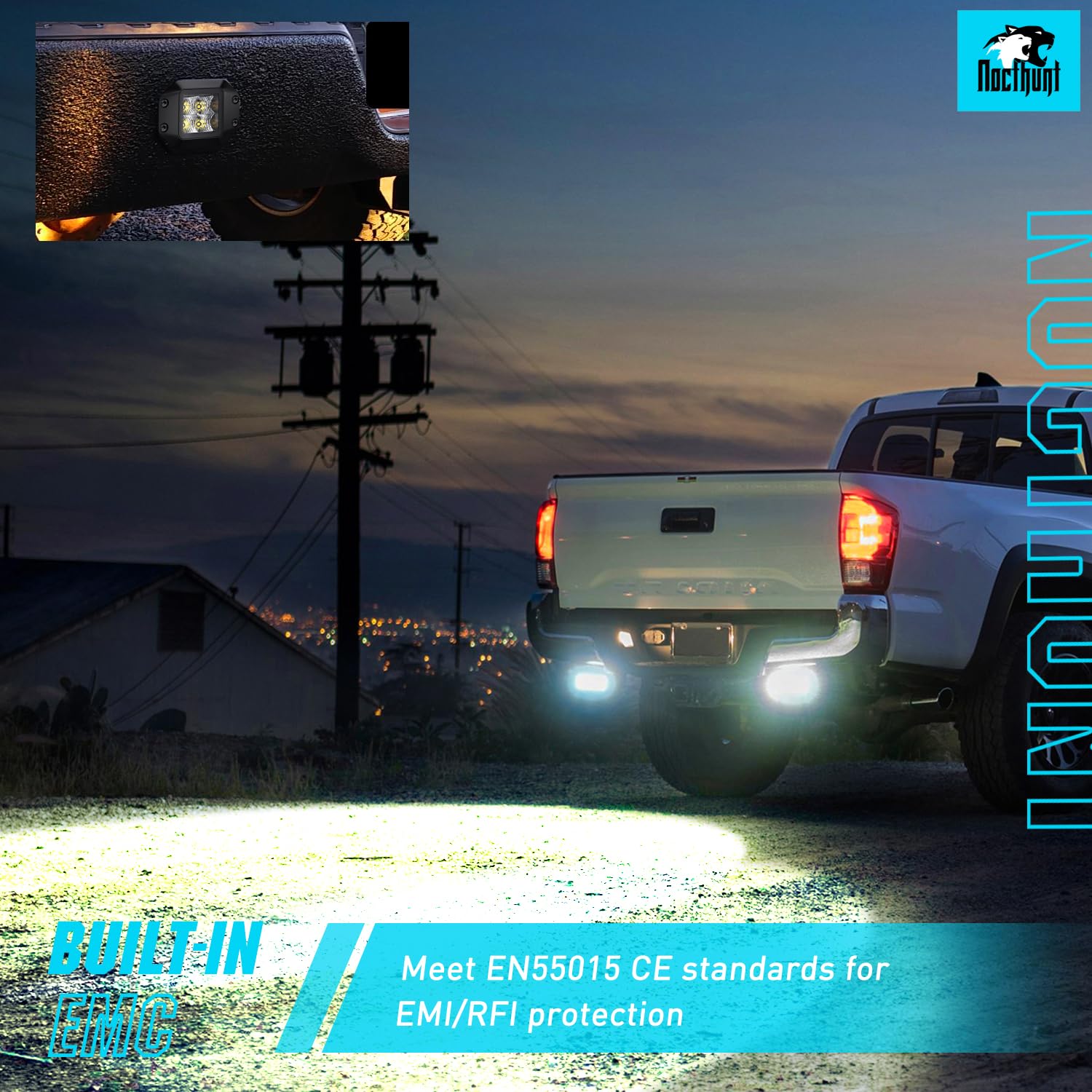 Foto 6 | Luces Led Para Cápsulas Nilight, Montaje Empotrado, 4,7 Pulgadas, 4 Led, 2 Unidades - Venta Internacional.
