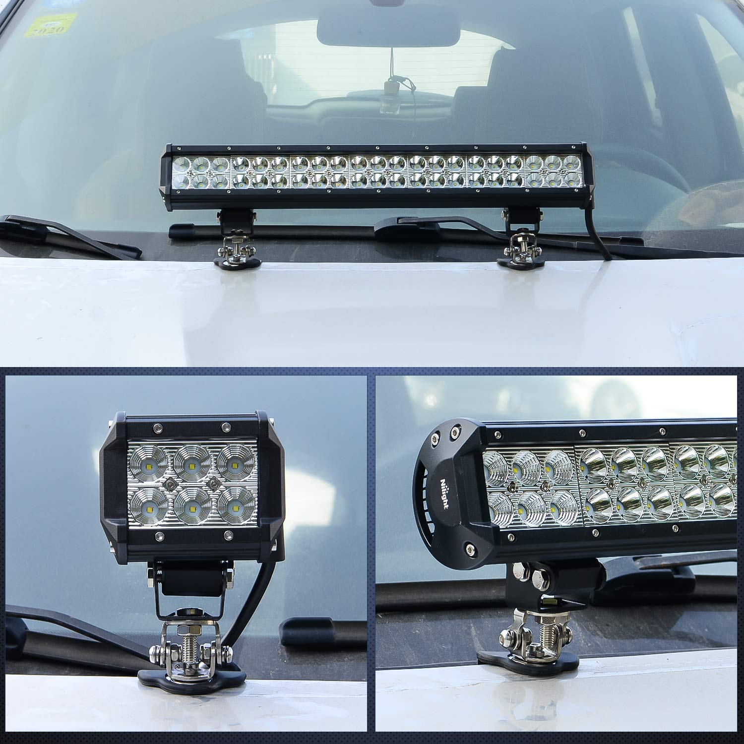 Foto 7 | Soporte De Montaje Para Barra De Luz Led Universal Nilight, 2 Unidades - Venta Internacional.