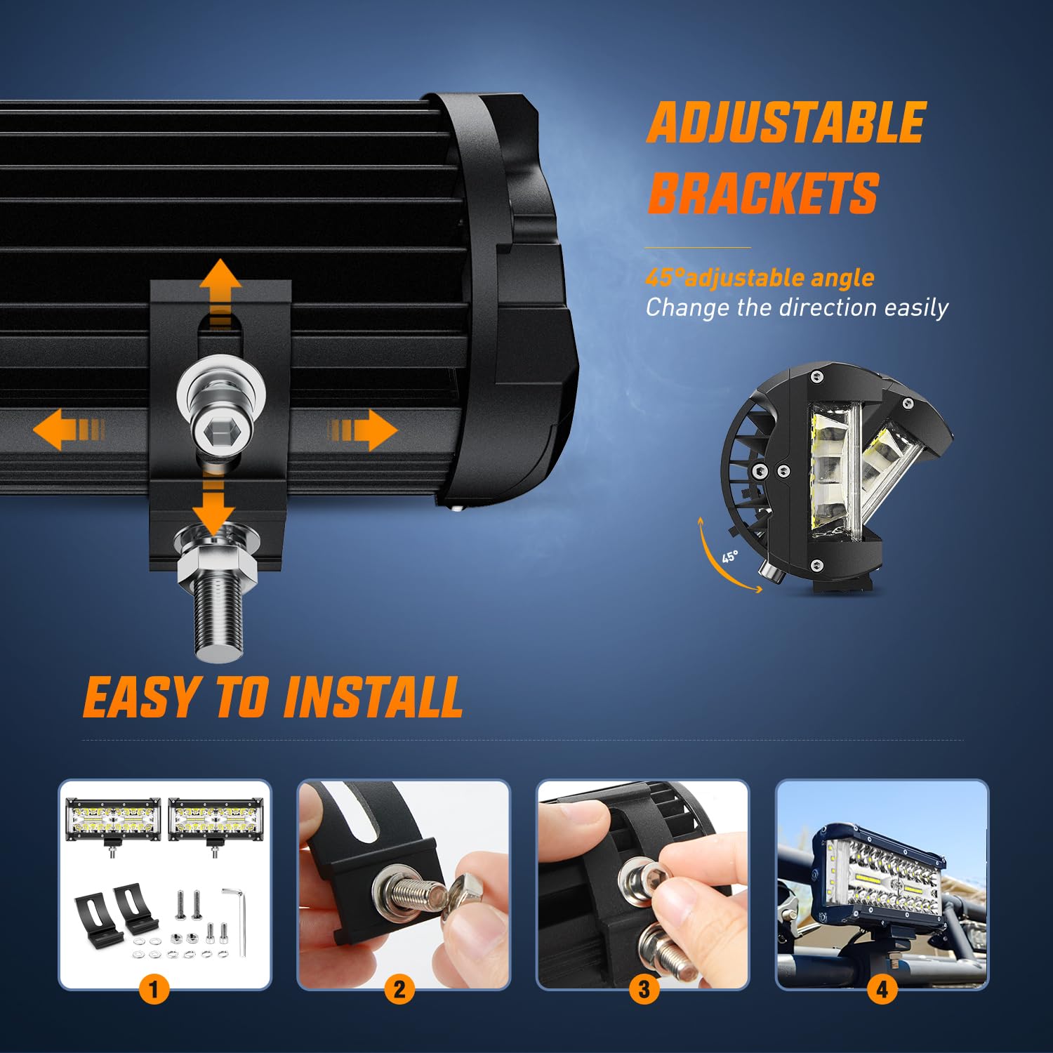 Foto 8 pulgar | Barra De Luces Led Nilight Side Shooter De 7 Pulgadas, 150 W, 2 Unidades - Venta Internacional.