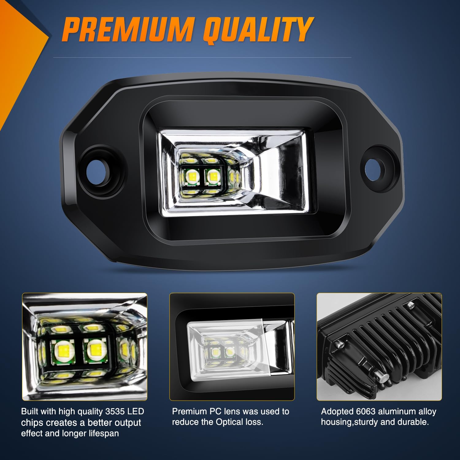 Foto 4 pulgar | Lámpara Led De Trabajo Nilight, 20 W, Montaje Empotrado, Haz De Inundación, 2 Unidades - Venta Internacional.