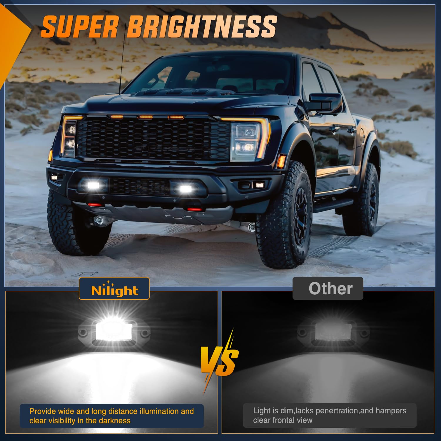 Foto 6 | Lámpara Led De Trabajo Nilight, 20 W, Montaje Empotrado, Haz De Inundación, 2 Unidades - Venta Internacional.