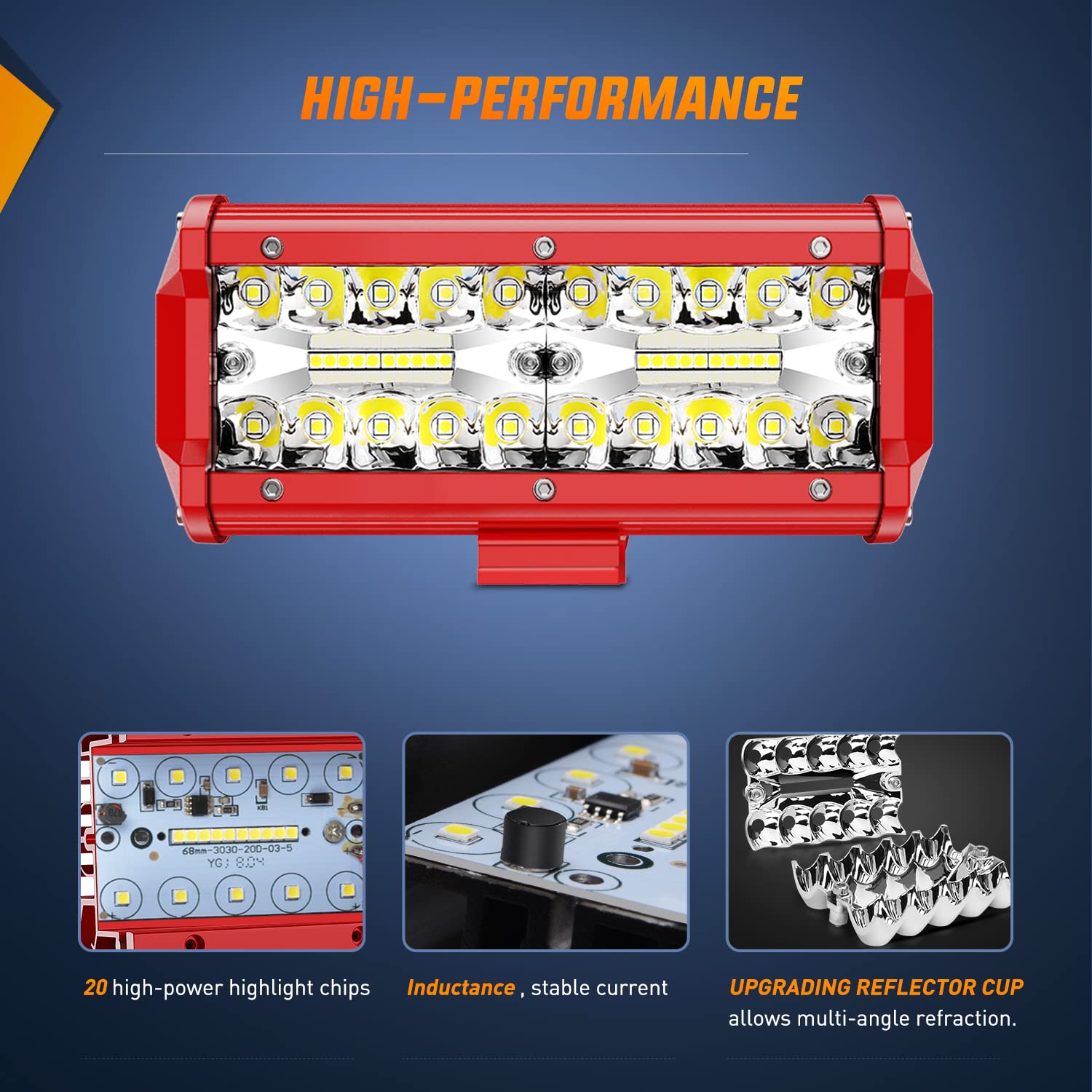 Foto 3 pulgar | Barra De Luces Led Nilight, 2 Unidades, 16,5 Cm, Triple Hilera, 120 W, Spot Flood - Venta Internacional.