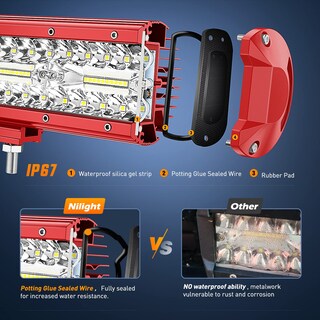 Foto 4 | Barra De Luces Led Nilight, 2 Unidades, 16,5 Cm, Triple Hilera, 120 W, Spot Flood - Venta Internacional.