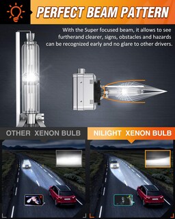 Foto 2 | Bombillas Hid Para Faros Delanteros Nilight D3s 6000 K, Color Blanco Diamante, Paquete De 2 - Venta Internacional.