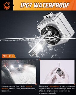 Foto 3 | Bombillas Hid Para Faros Delanteros Nilight D3s 6000 K, Color Blanco Diamante, Paquete De 2 - Venta Internacional.