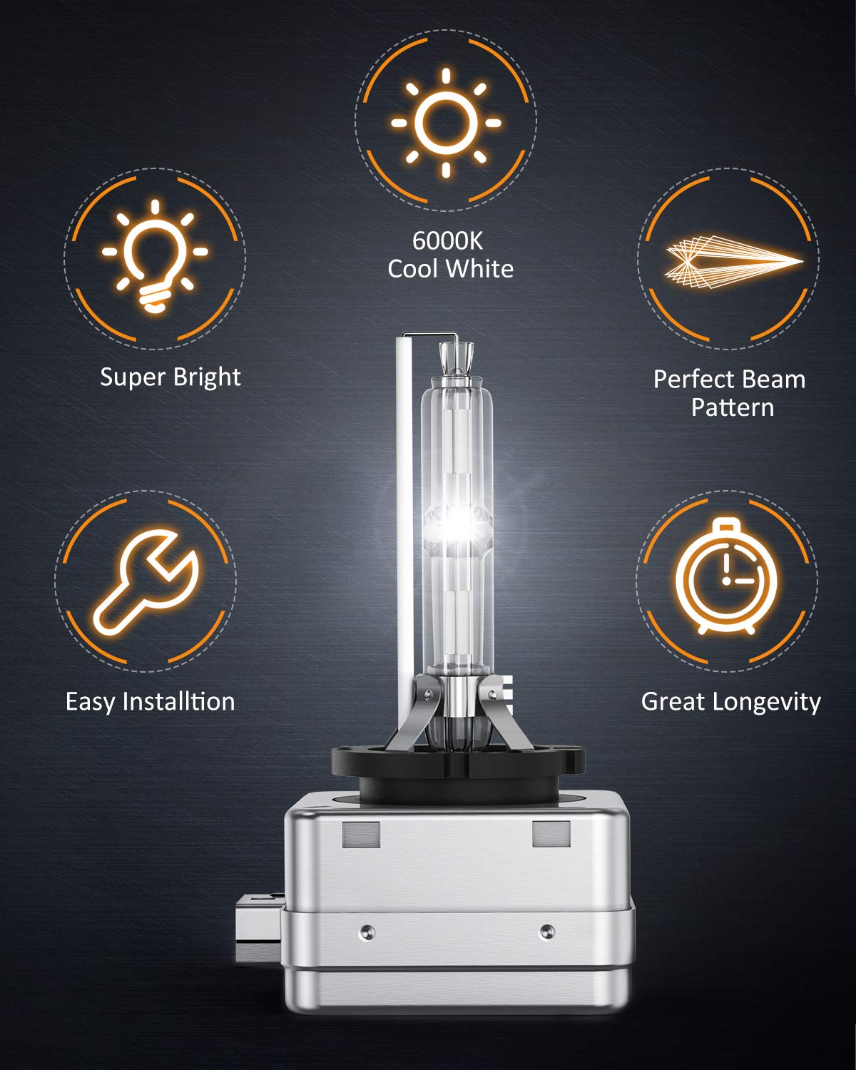 Foto 5 | Bombillas Hid Para Faros Delanteros Nilight D3s 6000 K, Color Blanco Diamante, Paquete De 2 - Venta Internacional.