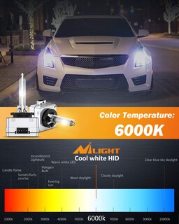Foto 6 | Bombillas Hid Para Faros Delanteros Nilight D3s 6000 K, Color Blanco Diamante, Paquete De 2 - Venta Internacional.