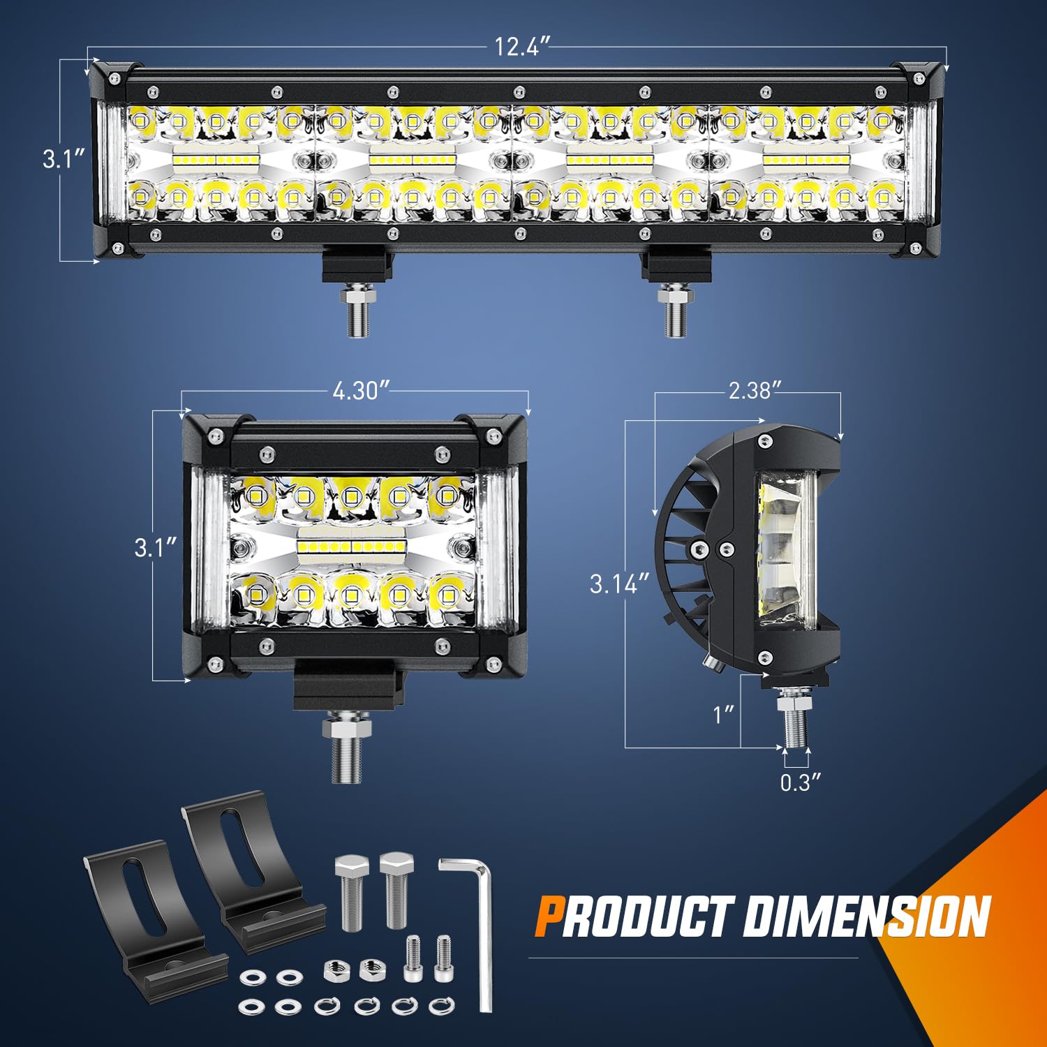 Foto 3 pulgar | Set De Barras De Luz Led Nilight Side Shooter De 30 Cm Con 2 Cápsulas - Venta Internacional.