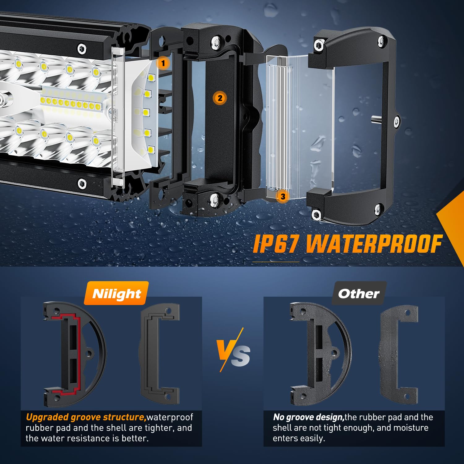 Foto 6 pulgar | Set De Barras De Luz Led Nilight Side Shooter De 30 Cm Con 2 Cápsulas - Venta Internacional.