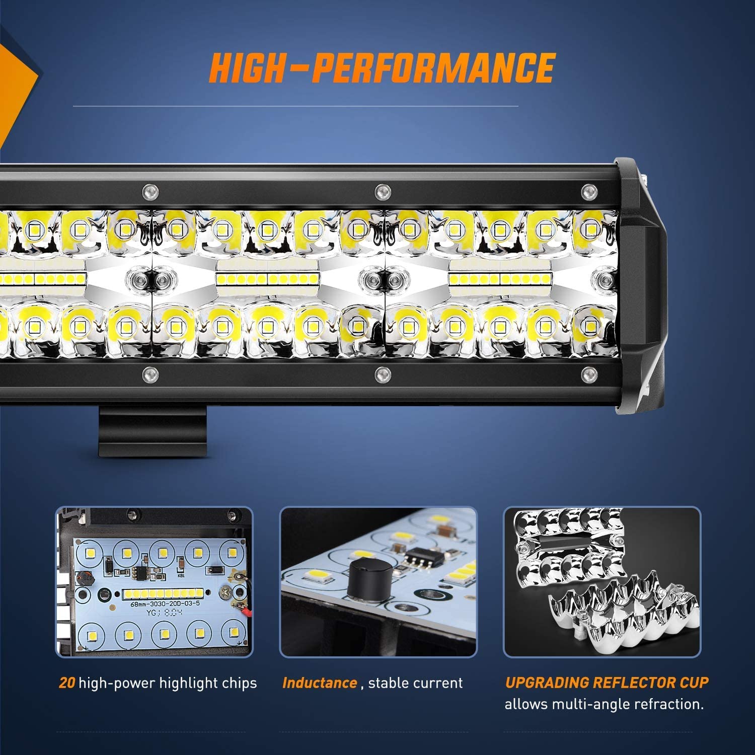 Foto 4 pulgar | Barra De Luces Led Nilight De 20 Pulgadas, 420 W, Triple Fila, 42000 Lm, 12 V - Venta Internacional.