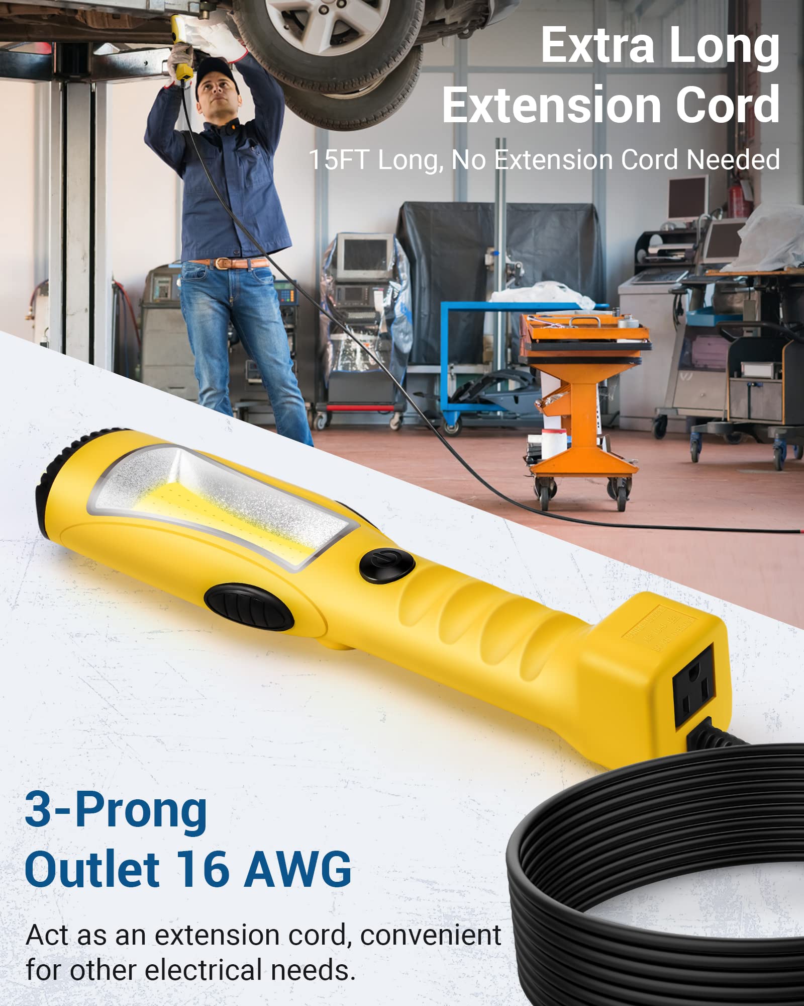 Foto 5 | Lámpara De Trabajo Led Dewenwils Cob 1200 Lm De 25 Pies Con Imán Y Gancho - Venta Internacional.