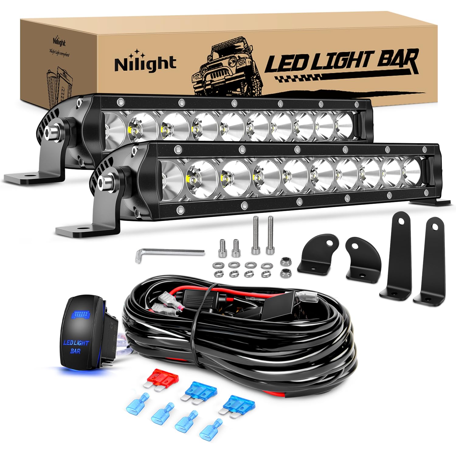 Foto 2 pulgar | Barra De Luces Led Nilight, 11 Cm, 50 W, Superdelgada, Spot Flood - Venta Internacional.