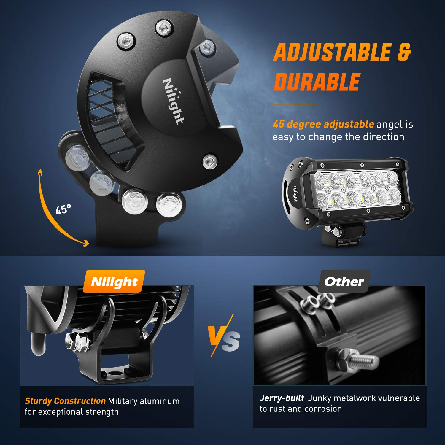 Foto 8 pulgar | Barra De Luces Led Nilight 60002f-b 36 W 16,5 Cm Flood Para Camiones - Venta Internacional.