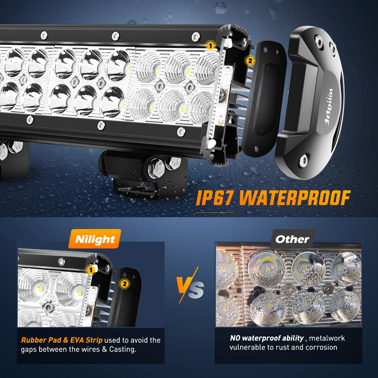 Foto 7 pulgar | Barra De Luces Led Nilight Zh003, 20 Pulgadas, 126 W, Spot Flood Combo - Venta Internacional.