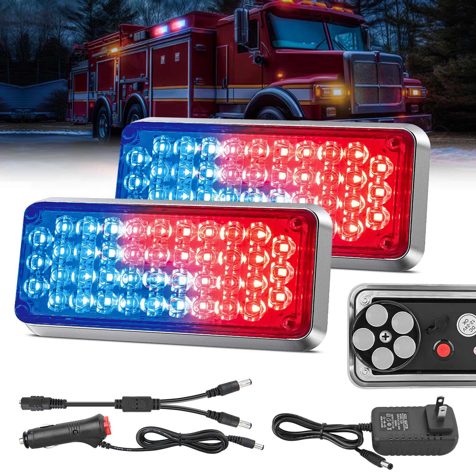 Foto 2 pulgar | Luces Estroboscópicas Nilight 42 Led Rojas Y Azules Inalámbricas Magnéticas X2 - Venta Internacional.