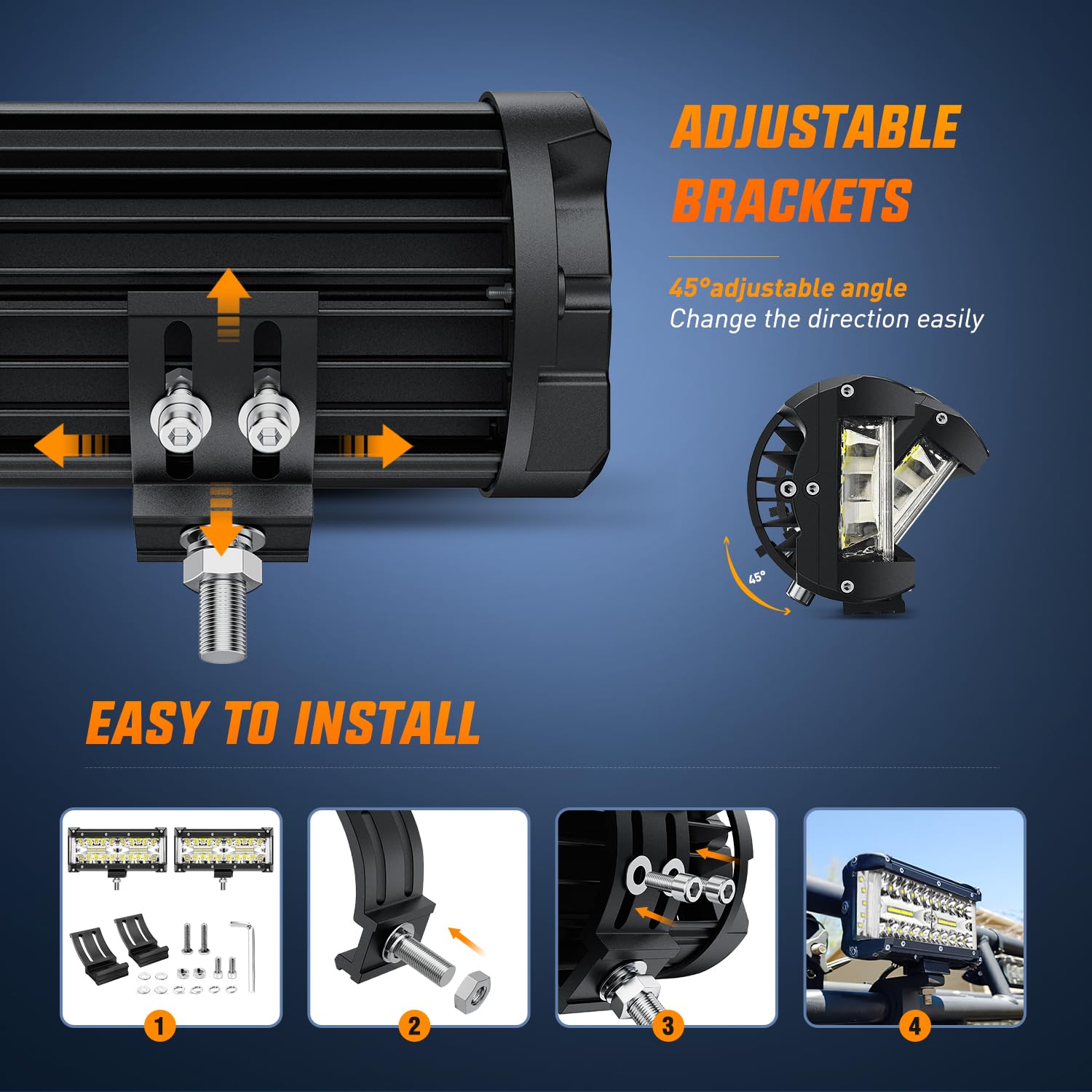 Foto 7 pulgar | Barra De Luces Led Nilight Side Shooter De 7 Pulgadas, 150 W, 2 Unidades - Venta Internacional.