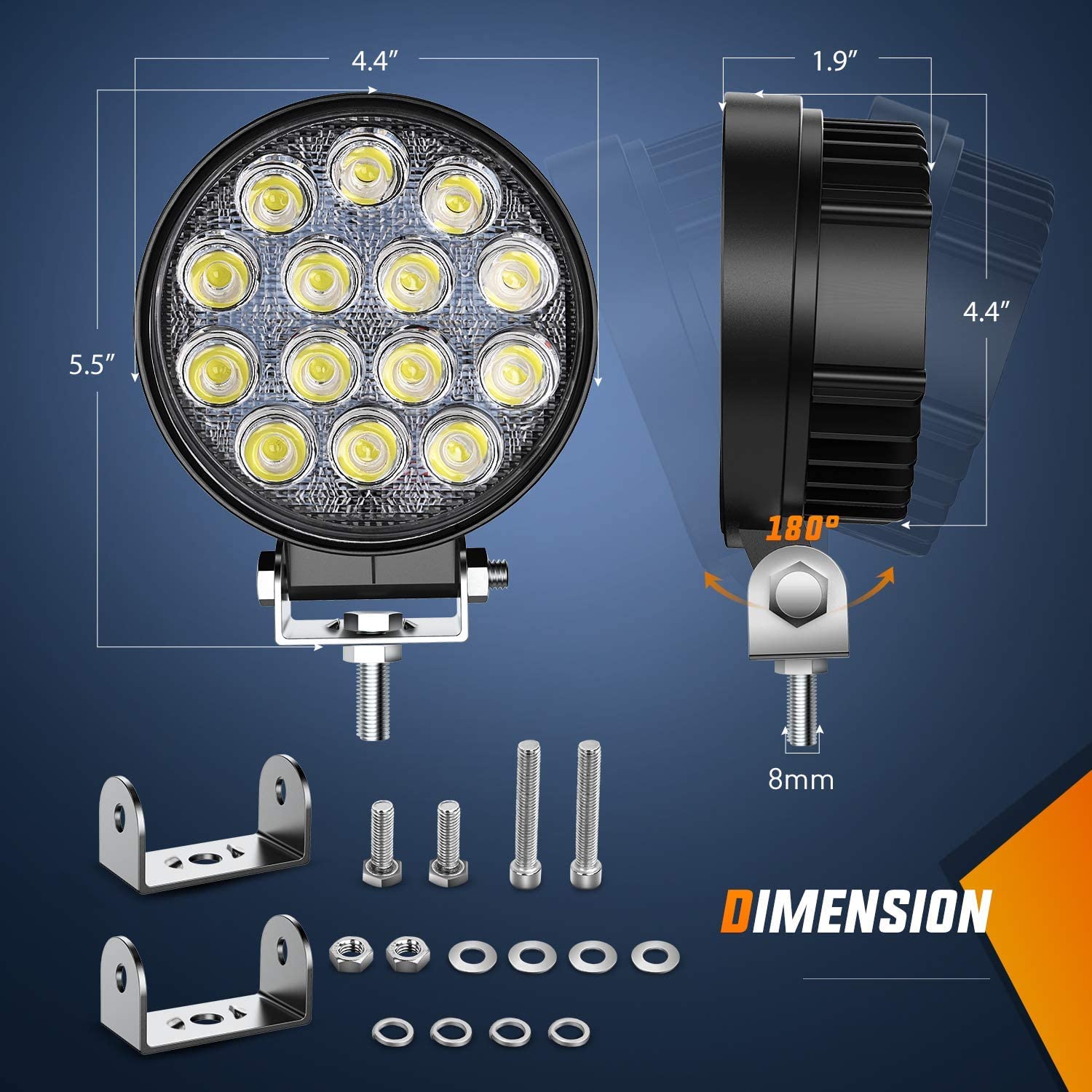 Foto 2 | Luz De Inundación Redonda Led Pods Nilight De 4,5 Pulgadas, 42 W, 4200 Lúmenes - Venta Internacional.