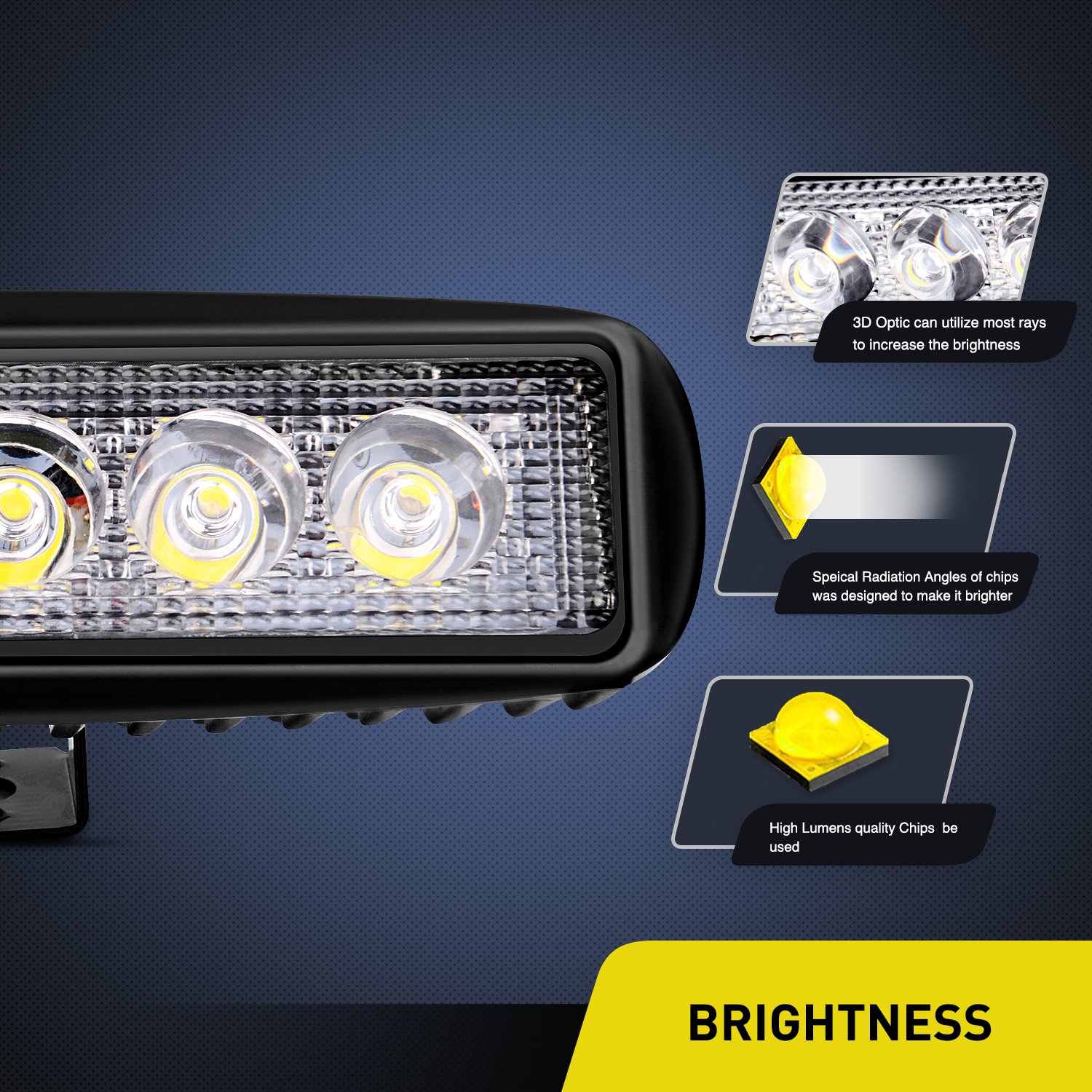 Foto 3 pulgar | Barra De Luces Led Nilight De 18 W Para Conducción Puntual, Barco Todoterreno, 2 Unidades - Venta Internacional.