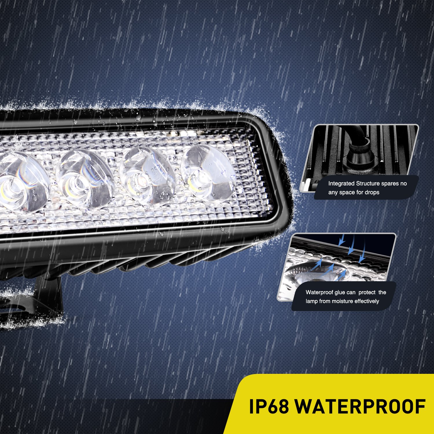 Foto 4 pulgar | Barra De Luces Led Nilight De 18 W Para Conducción Puntual, Barco Todoterreno, 2 Unidades - Venta Internacional.