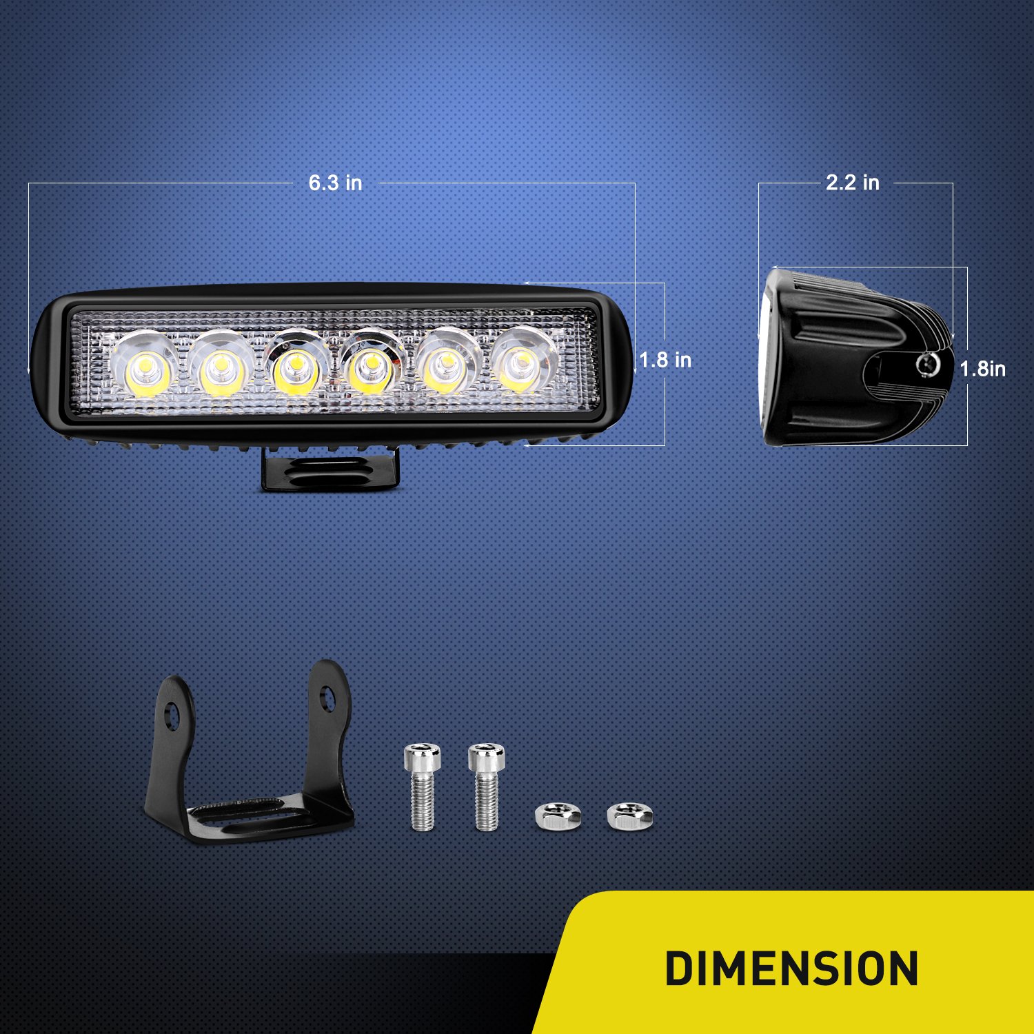 Foto 6 pulgar | Barra De Luces Led Nilight De 18 W Para Conducción Puntual, Barco Todoterreno, 2 Unidades - Venta Internacional.