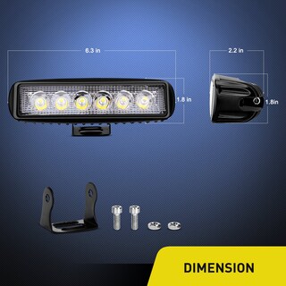 Foto 5 | Barra De Luces Led Nilight De 18 W Para Conducción Puntual, Barco Todoterreno, 2 Unidades - Venta Internacional.