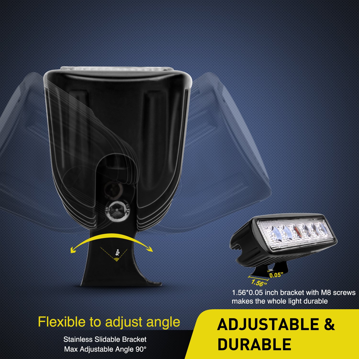 Foto 7 pulgar | Barra De Luces Led Nilight De 18 W Para Conducción Puntual, Barco Todoterreno, 2 Unidades - Venta Internacional.