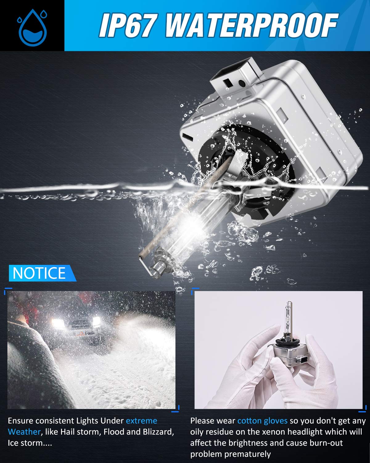 Foto 6 pulgar | Bombillas Para Faros Delanteros Nilight D1s Hid Xenon 6000 K 12 V, Paquete De 2 - Venta Internacional.