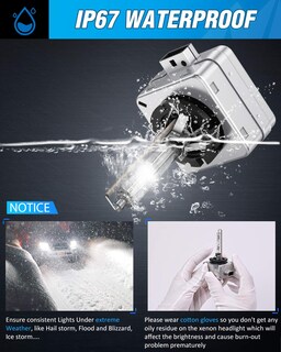 Foto 5 | Bombillas Para Faros Delanteros Nilight D1s Hid Xenon 6000 K 12 V, Paquete De 2 - Venta Internacional.