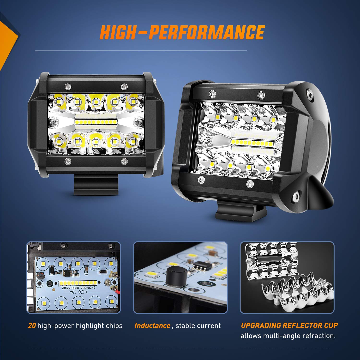 Foto 3 | Barra De Luces Led Nilight, 60 W, 10 Cm, Combo De 2 Unidades Con Kit - Venta Internacional.