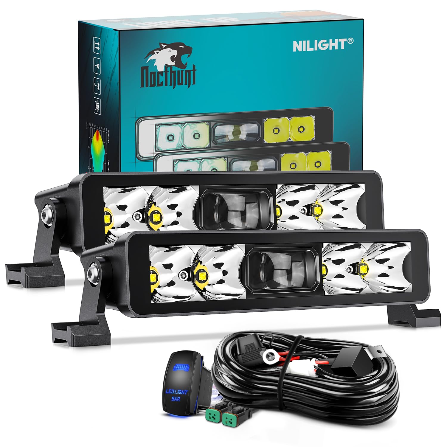 Foto 1 | Barra De Luces Led Nilight De 20 Cm, 5 Led, 2 Unidades, Foco De Una Sola Fila - Venta Internacional.