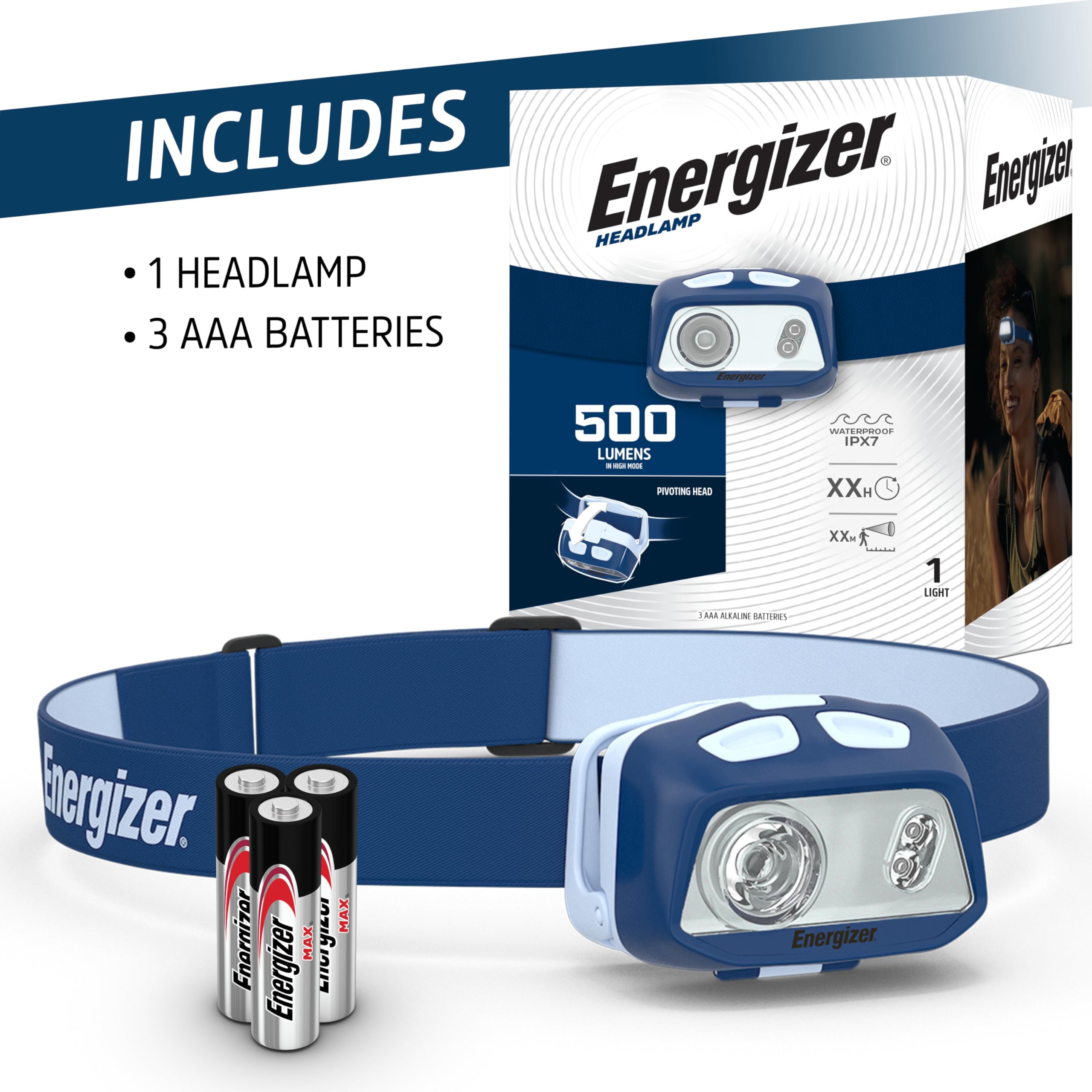 Foto 7 pulgar | Linterna Frontal Energizer Hdl40 Led 500 Lúmenes A Prueba De Agua Ipx7 - Venta Internacional.