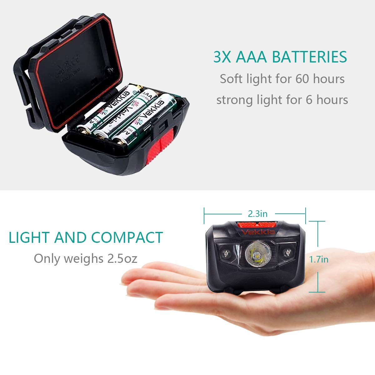 Foto 7 pulgar | Linterna Frontal Vekkia Led Ultrabrillante, 5 Modos De Iluminación Ipx6 - Venta Internacional.