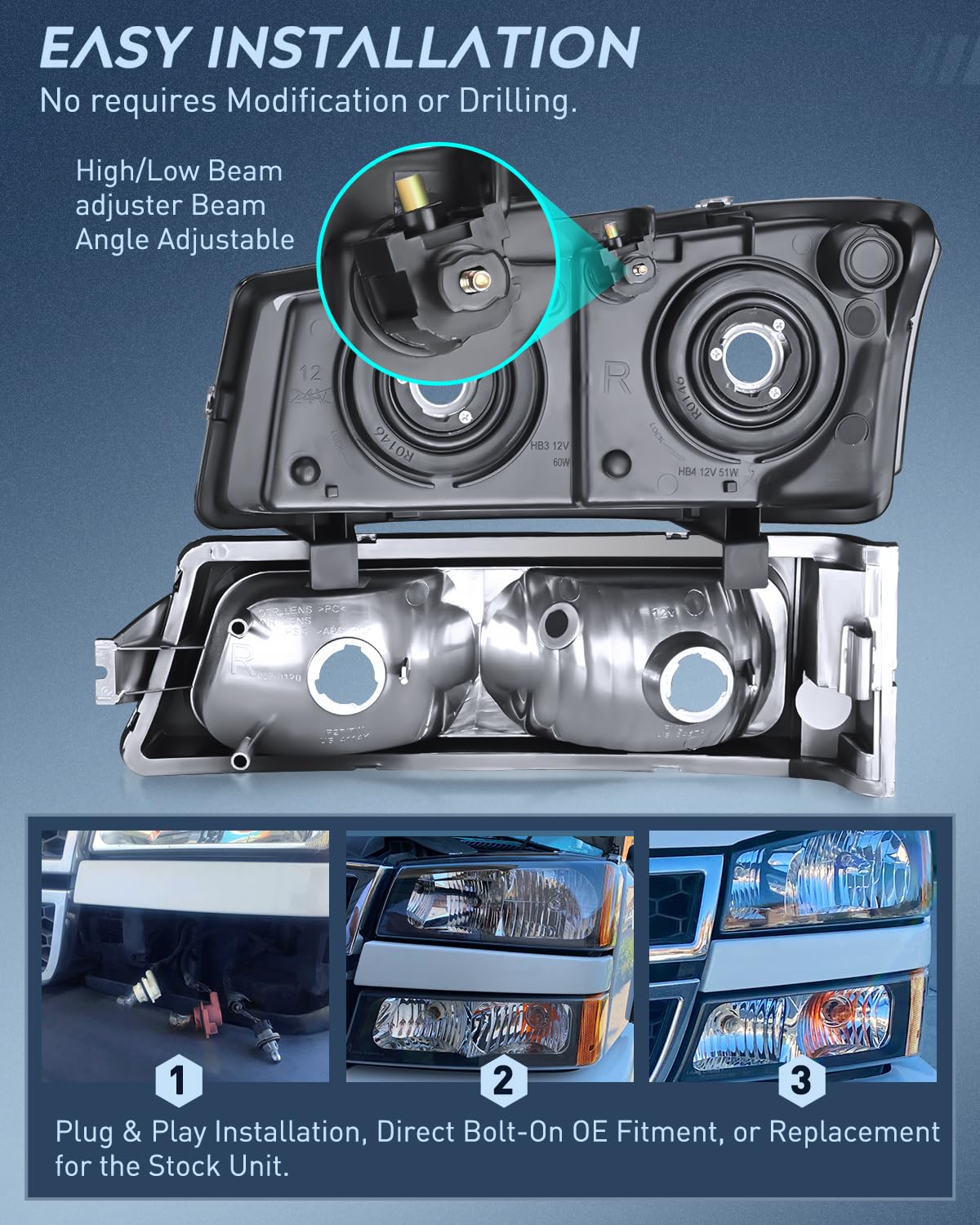 Foto 8 pulgar | Conjunto De Faros Nilight Para Chevy Silverado 2003-2006 - Venta Internacional.