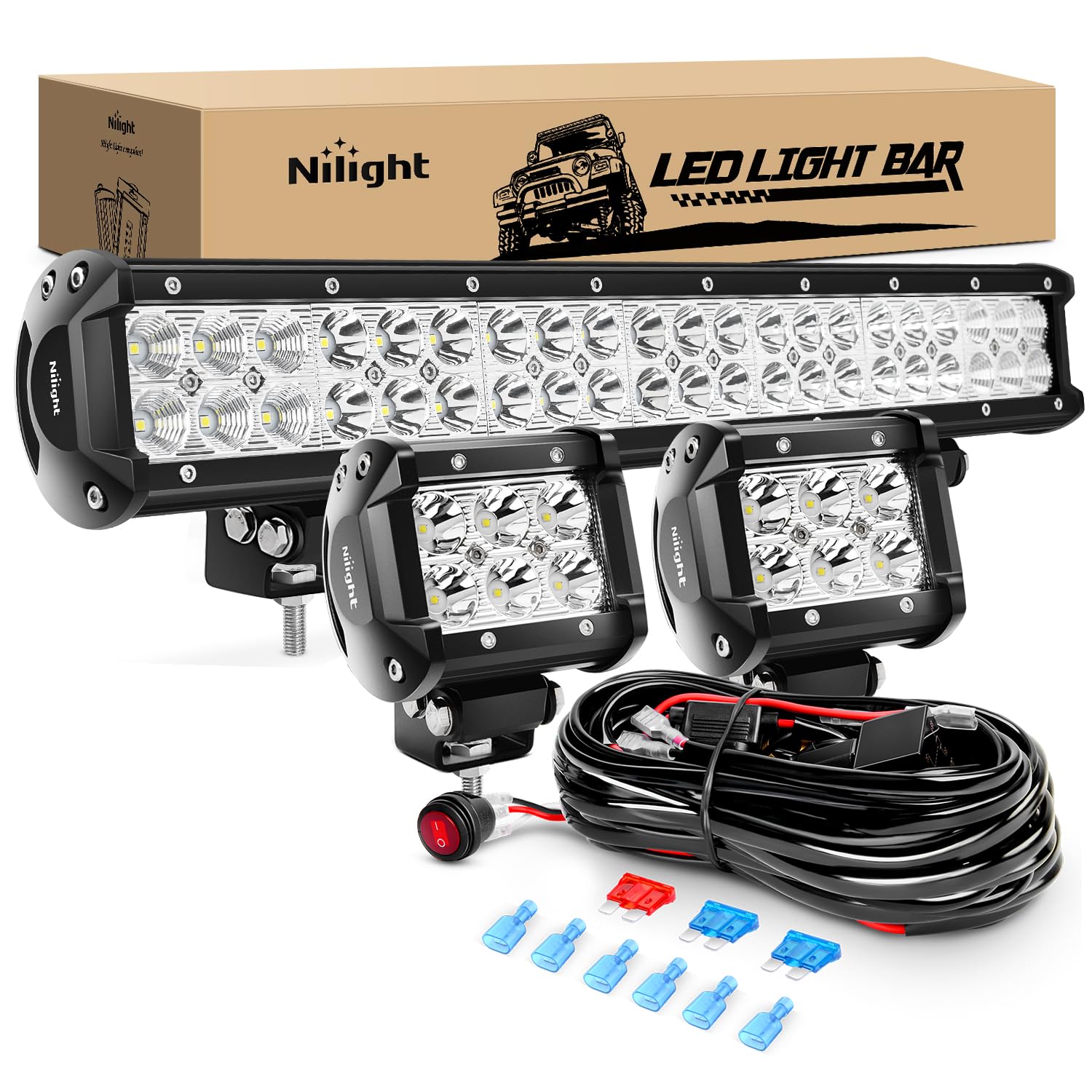 Foto 2 pulgar | Barra De Luces Led Nilight Zh002, 20 Pulgadas, 126 W, Spot Flood Combo - Venta Internacional.