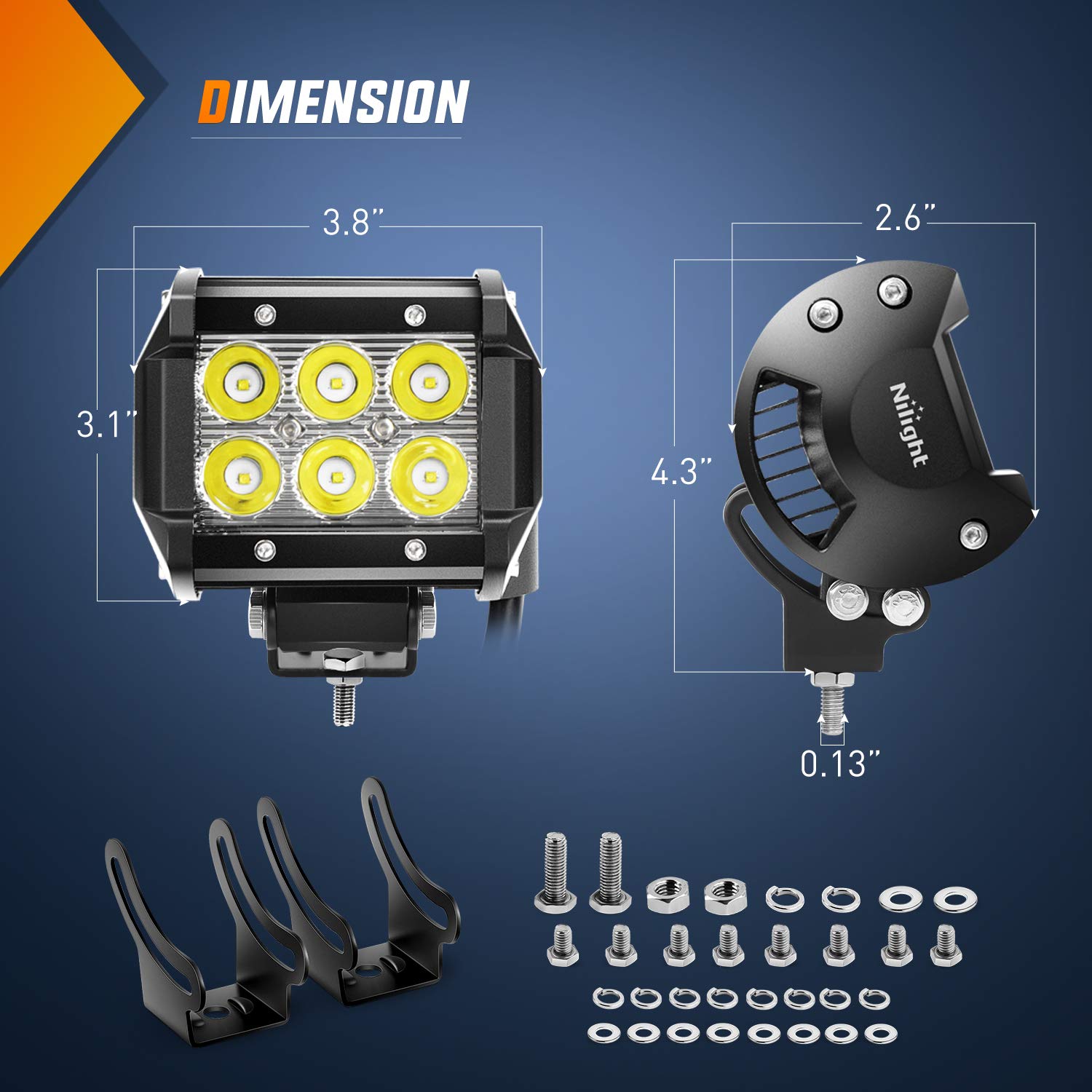 Foto 3 | Barra De Luces Led Nilight Zh002, 20 Pulgadas, 126 W, Spot Flood Combo - Venta Internacional.