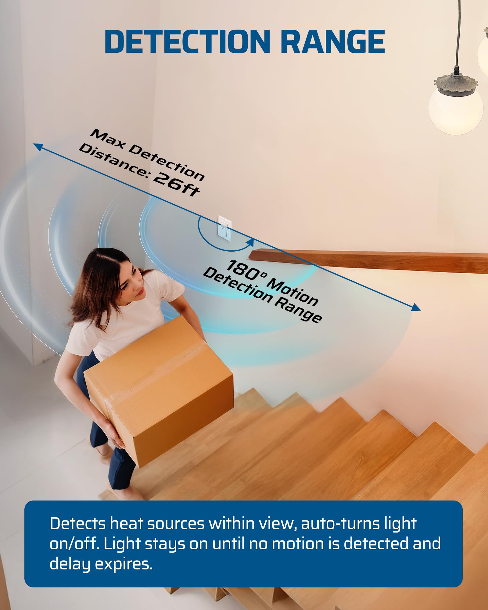 Foto 3 | Interruptor De Luz Con Sensor De Movimiento Dewenwils Unipolar 5a 120v - Venta Internacional.