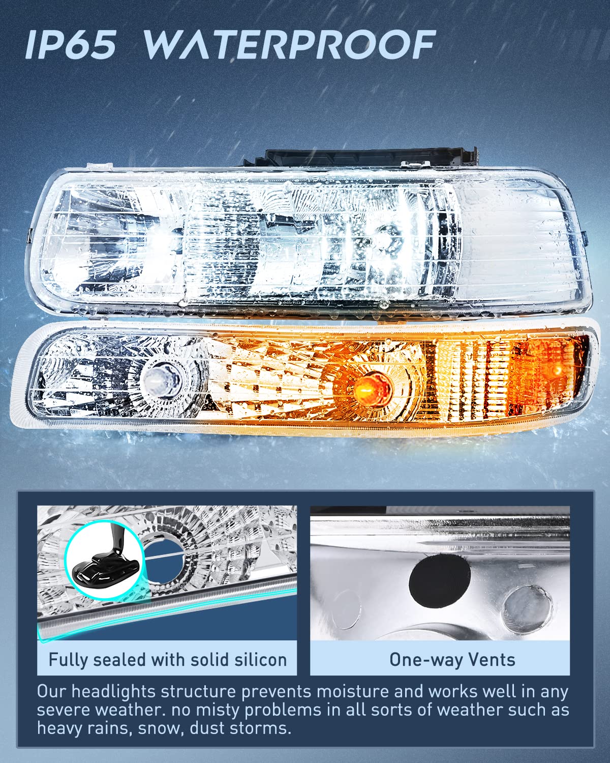 Foto 6 pulgar | Conjunto De Faros Nilight Para Chevy Silverado 1999-2002 - Venta Internacional.