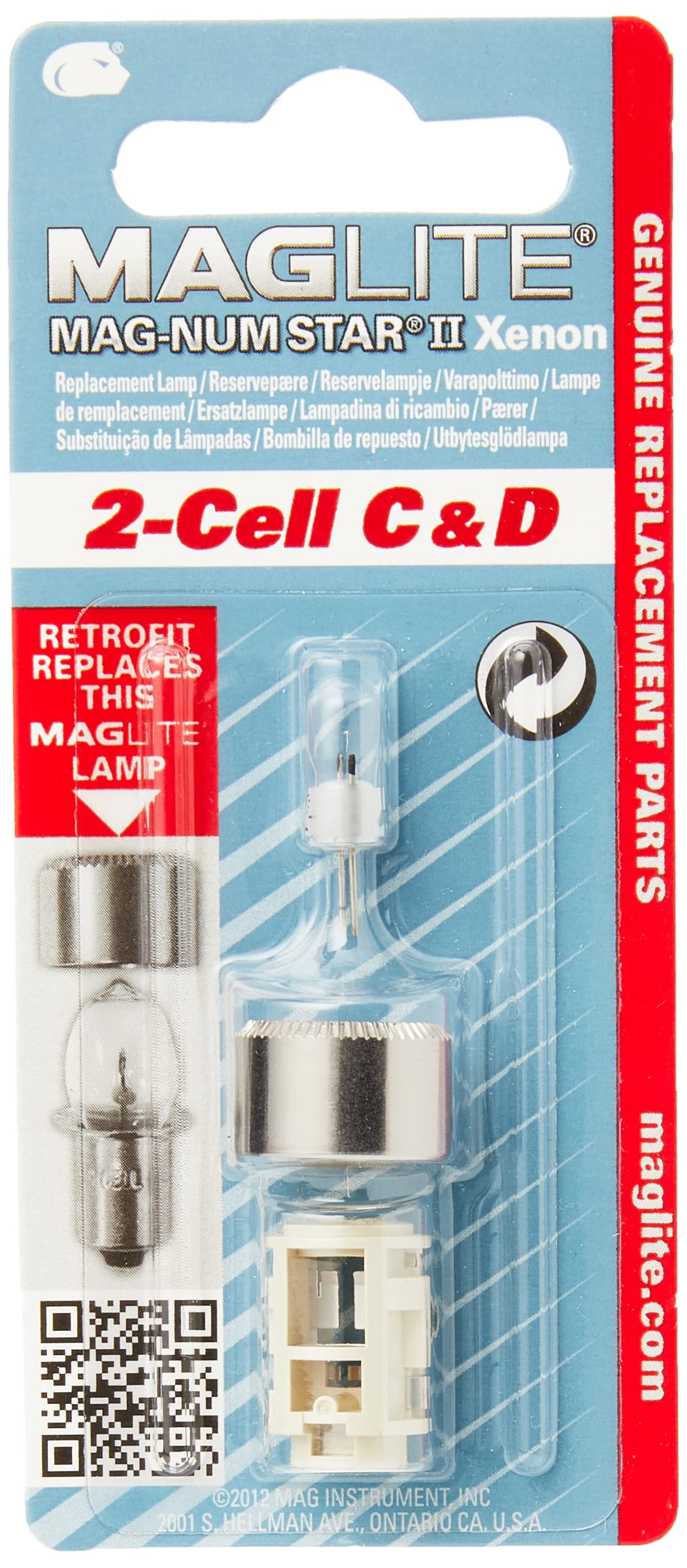 Foto 2 pulgar | Lámpara Maglite Xenon De Repuesto Para Linterna C Y D De 2 Celdas - Venta Internacional.