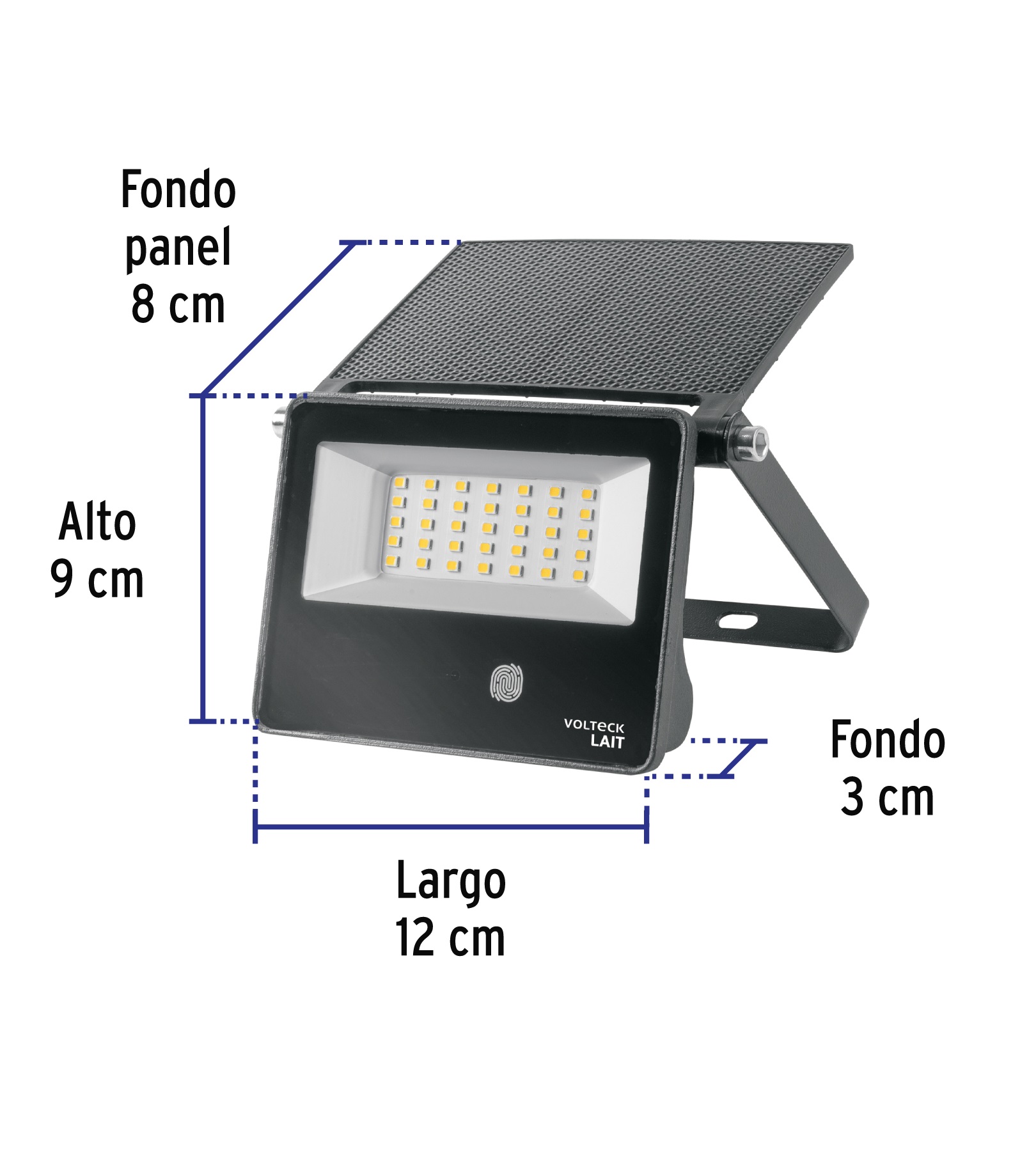 Foto 3 pulgar | Luminario Solar Led 14 W Con Sensor De Movimiento  Ideal Para Fachadas  Cocheras  Patios Volteck