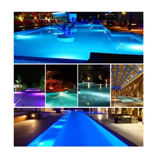 Foto 3 | Lámpara Sumergible Iluminación Alberca Rgb Ip68 Led Esi-6008 Azul