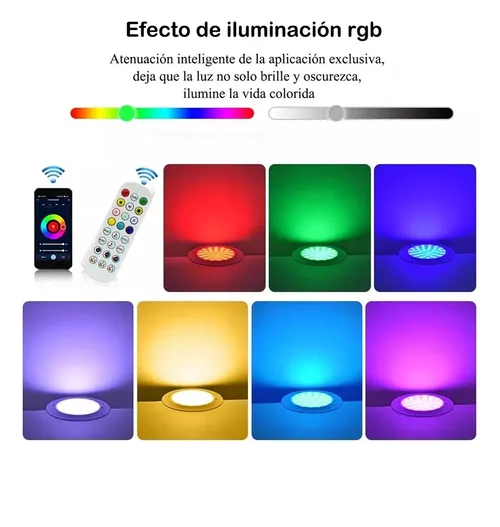 Foto 4 pulgar | Luz Xtellar Led Para Piscina 12v 20w Lámpara Colorida Rgb Con Remote