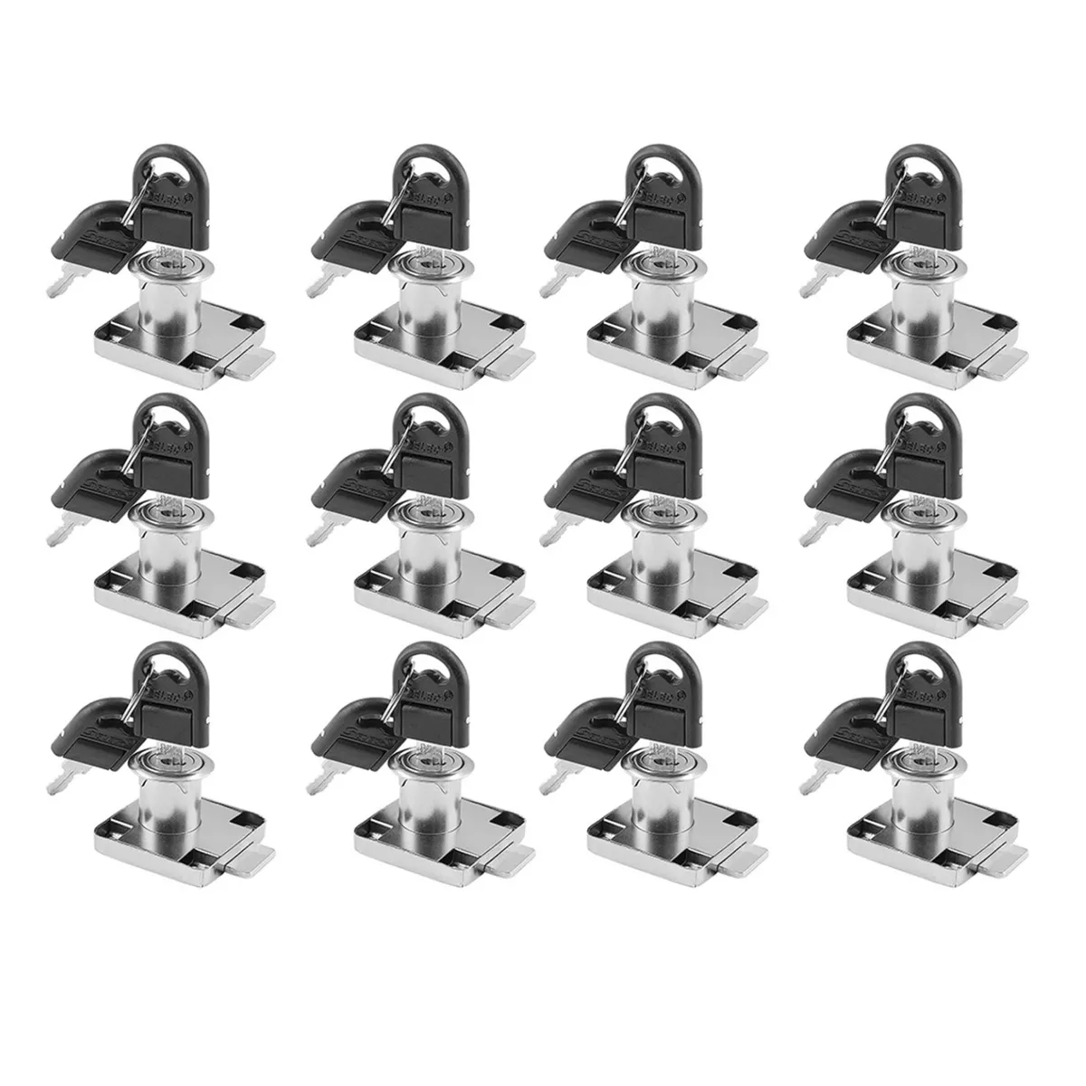 Foto 2 pulgar | Set 12pcs Cerradura Chapa Para Muebles Cajones Closet Con Llaves  Eo Safe Imports Esi-11480 Multicolor