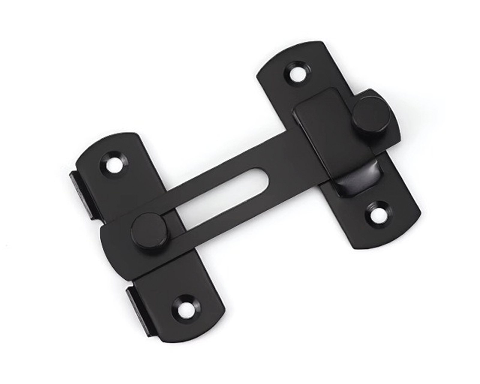 Cerrojo y Pestillo de Puerta Deslizante de Acero Inoxidable Negro