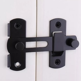 Foto 4 | Cerrojo y Pestillo de Puerta Deslizante de Acero Inoxidable Negro