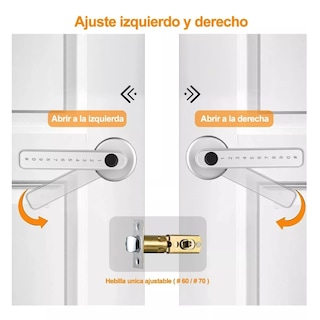 Foto 2 | Cerradura Inteligente Chapa Electrónica App Huella Eo Safe Imports Esi-13033 Plata