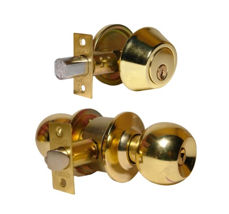Foto 1 | Chapa para Puerta Principal Combo perilla y Cerrojo Dorado